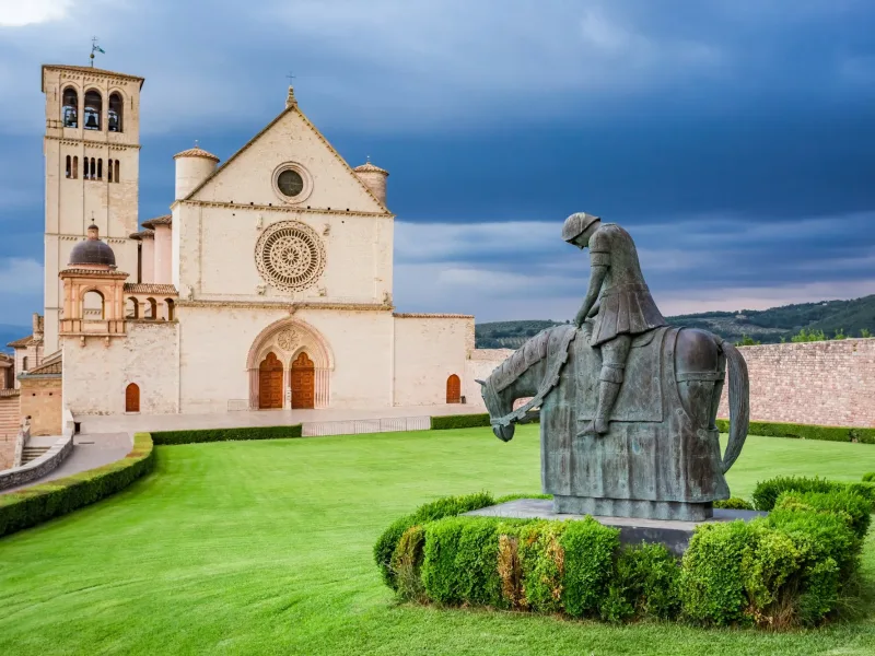 Wonderful basilica in Assisi, Umbria in Italy