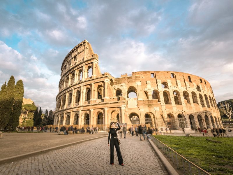 Young woman in Rome